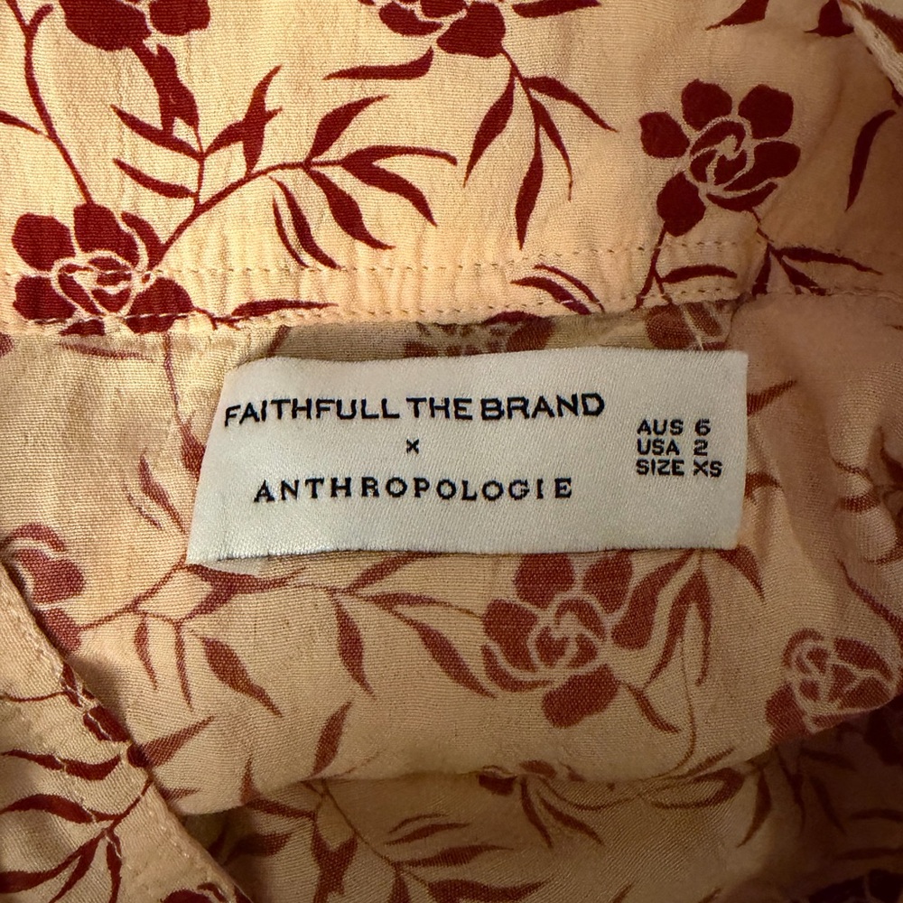 Faithfull the Brand Anthropologie Floral Print Women's Skirt Size 2 - Picture 2 of 6